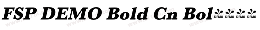 FSP DEMO Bold Cn Bol字体转换